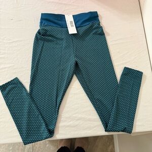 Chic Teal Geometric Leggings